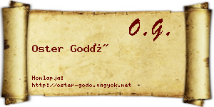 Oster Godó névjegykártya